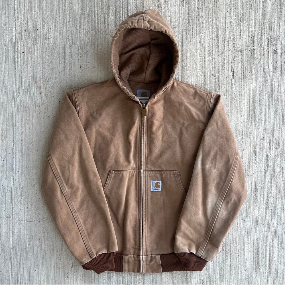 Carhartt YOUTH brown hooded work wear jacket